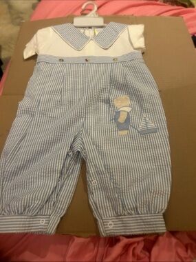 NWT Sz 6/9 mths Teddybear coverall vintage